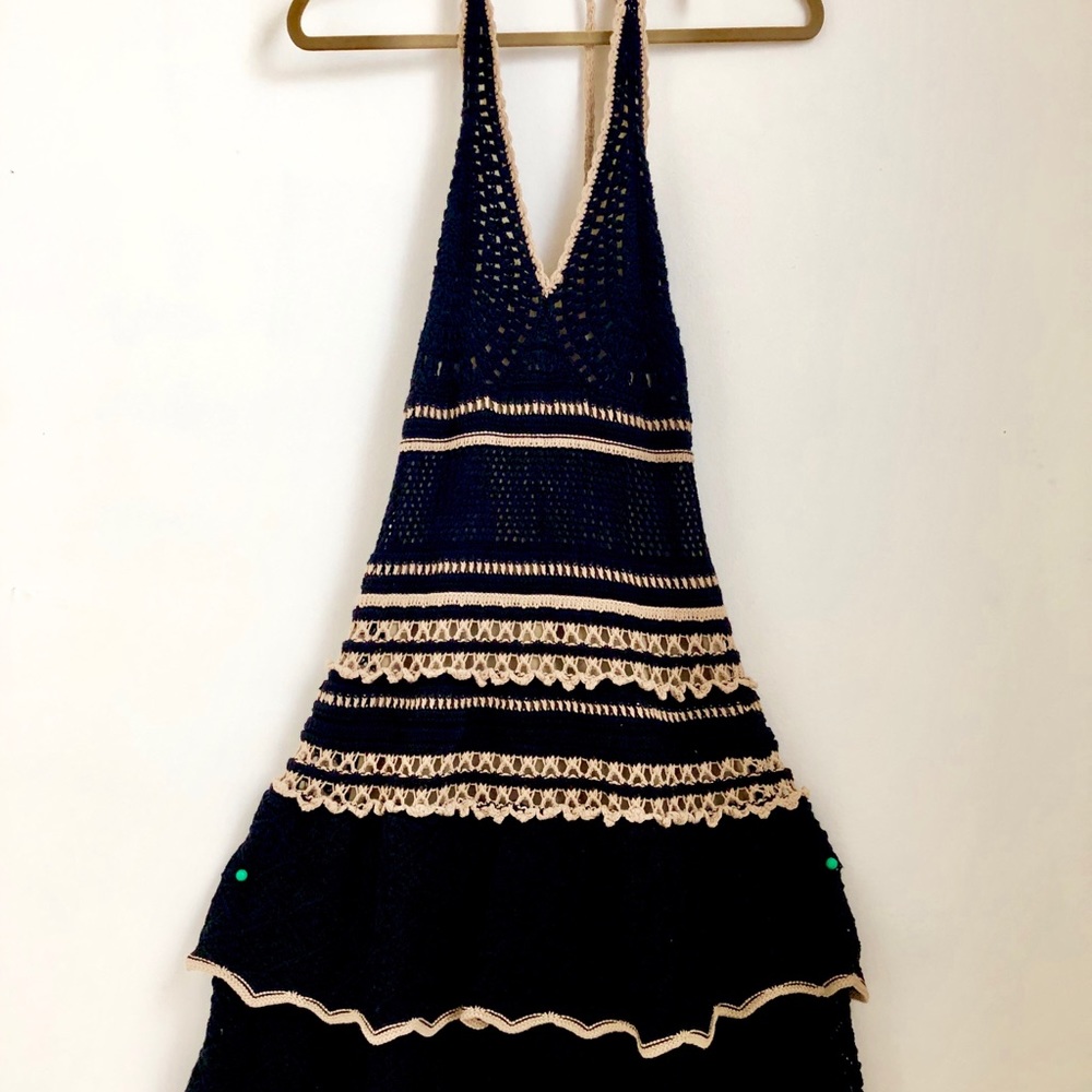Moda International black halter knit dress